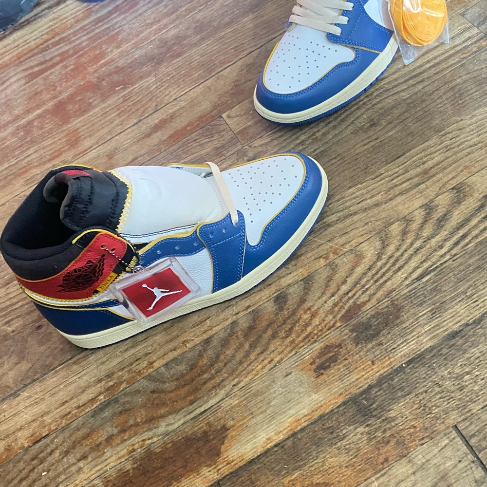 Jordan High-Top Sneakers - Blue, White, Red, Black